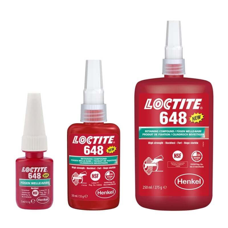 Фиксатор вал-втулочный высокотемпературный, быстроотверждаемый LOCTITE 648 250 мл LOCTITE BPM-1604