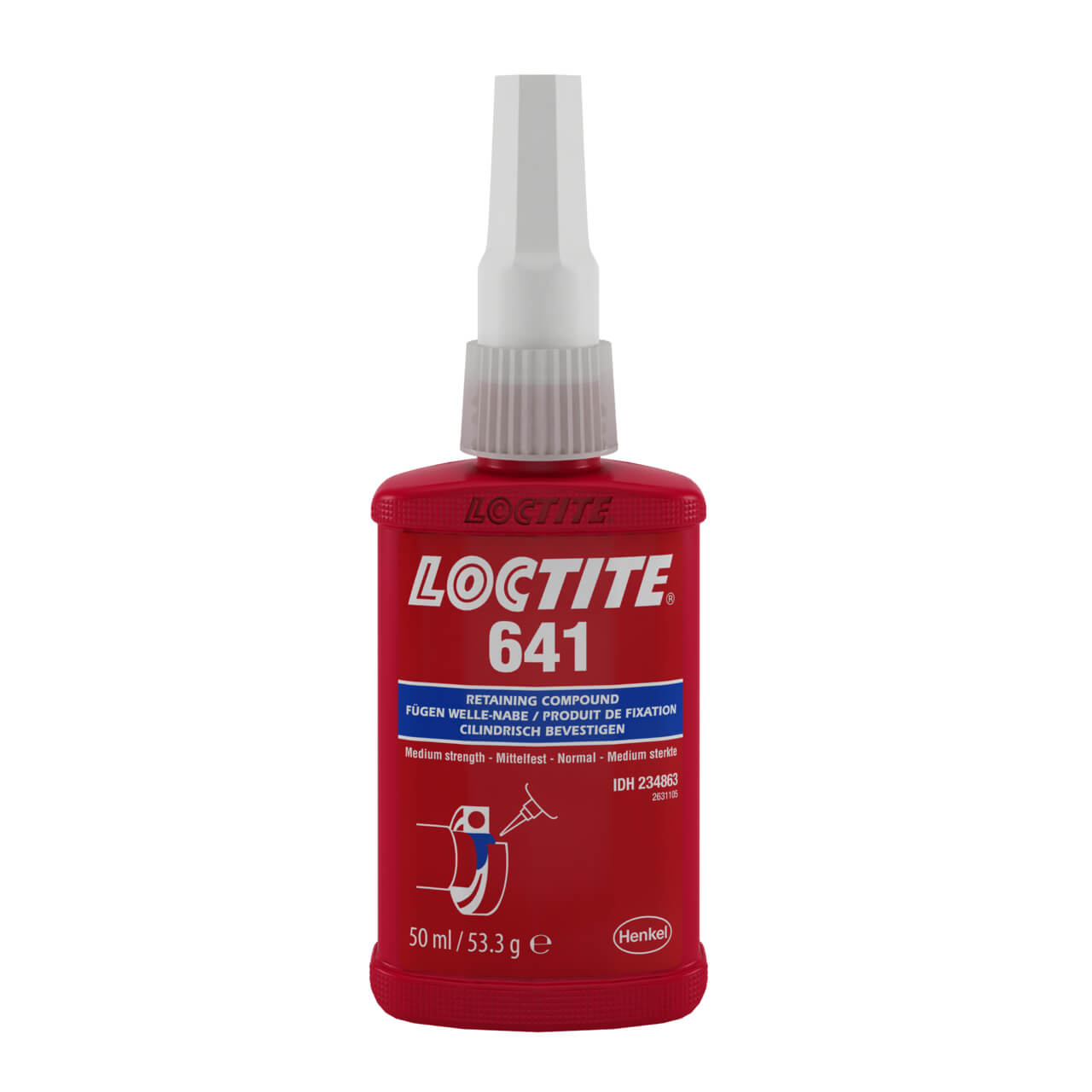 Фиксатор вал-втулочный средней прочности LOCTITE 641 50 мл LOCTITE ЮИ000009624